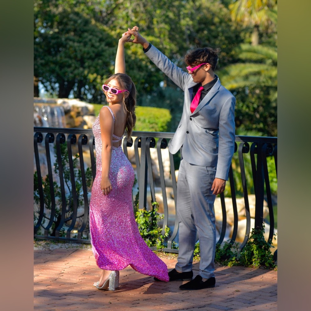 Primavera Prom Dress, Size 0, Pink Ombre